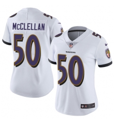 Women's Nike Baltimore Ravens #50 Albert McClellan White Vapor Untouchable Limited Player NFL Jersey