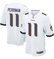 Men's Nike Baltimore Ravens #11 Breshad Perriman Game White NFL Jersey