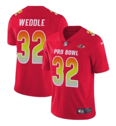 Youth Nike Baltimore Ravens #32 Eric Weddle Limited Red 2018 Pro Bowl NFL Jersey