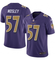 Men's Nike Baltimore Ravens #57 C.J. Mosley Elite Purple Rush Vapor Untouchable NFL Jersey
