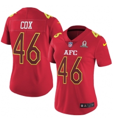Women's Nike Baltimore Ravens #46 Morgan Cox Limited Red 2017 Pro Bowl NFL Jersey