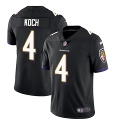 Youth Nike Baltimore Ravens #4 Sam Koch Black Alternate Vapor Untouchable Limited Player NFL Jersey