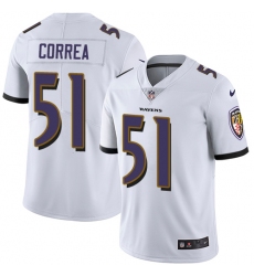 Youth Nike Baltimore Ravens #51 Kamalei Correa White Vapor Untouchable Limited Player NFL Jersey