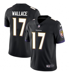 Youth Nike Baltimore Ravens #17 Mike Wallace Black Alternate Vapor Untouchable Limited Player NFL Jersey