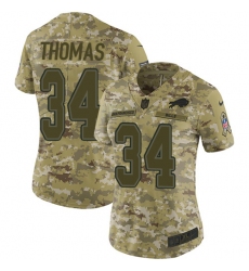 Women's Nike Buffalo Bills #34 Thurman Thomas Limited Camo 2018 Salute to Service NFL Jersey