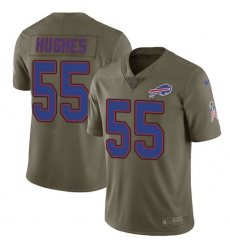 Youth Nike Buffalo Bills #55 Jerry Hughes Limited Olive 2017 Salute to Service NFL Jersey