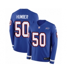 Men's Nike Buffalo Bills #50 Ramon Humber Limited Royal Blue Therma Long Sleeve NFL Jersey