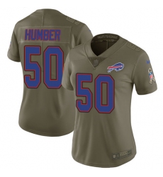 Women's Nike Buffalo Bills #50 Ramon Humber Limited Olive 2017 Salute to Service NFL Jersey
