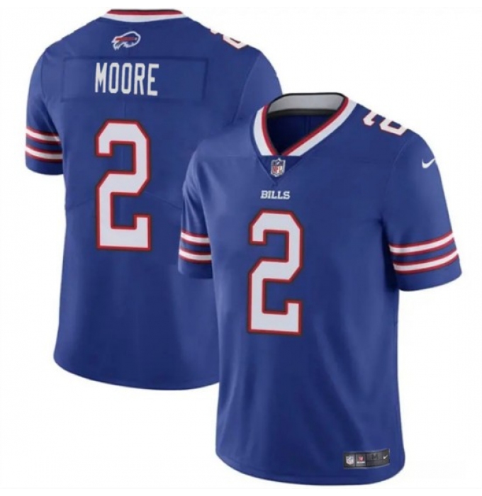 Men's Buffalo Bills #2 D.J. Moore Blue 2026 Vapor Untouchable Limited Stitched Football Jersey