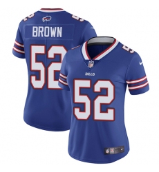 Women's Nike Buffalo Bills #52 Preston Brown Royal Blue Team Color Vapor Untouchable Limited Player NFL Jersey
