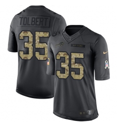 Men's Nike Buffalo Bills #35 Mike Tolbert Limited Black 2016 Salute to Service NFL Jersey