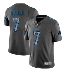 Men's Nike Carolina Panthers #7 Harrison Butker Gray Static Vapor Untouchable Limited NFL Jersey
