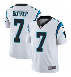Men's Nike Carolina Panthers #7 Harrison Butker White Vapor Untouchable Limited Player NFL Jersey