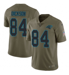 Youth Nike Carolina Panthers #84 Ed Dickson Limited Olive 2017 Salute to Service NFL Jersey
