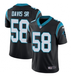 Youth Nike Carolina Panthers #58 Thomas Davis Black Team Color Vapor Untouchable Limited Player NFL Jersey