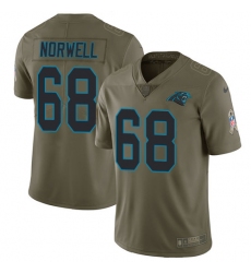 Youth Nike Carolina Panthers #68 Andrew Norwell Limited Olive 2017 Salute to Service NFL Jersey