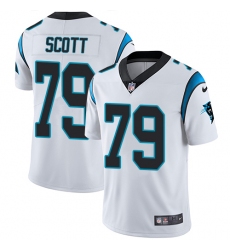 Men's Nike Carolina Panthers #79 Chris Scott White Vapor Untouchable Limited Player NFL Jersey