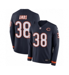 Men's Nike Chicago Bears #38 Adrian Amos Limited Navy Blue Therma Long Sleeve NFL Jersey