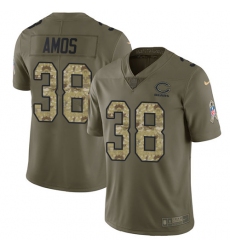 Men's Nike Chicago Bears #38 Adrian Amos Limited Olive/Camo Salute to Service NFL Jersey
