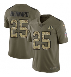 Youth Nike Cincinnati Bengals #25 Giovani Bernard Limited Olive/Camo 2017 Salute to Service NFL Jersey