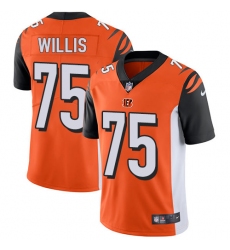 Men's Nike Cincinnati Bengals #75 Jordan Willis Orange Alternate Vapor Untouchable Limited Player NFL Jersey