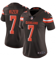 Women's Nike Cleveland Browns #7 DeShone Kizer Elite Brown Team Color NFL Jersey