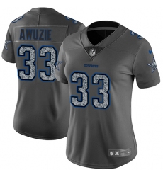 Women's Nike Dallas Cowboys #33 Chidobe Awuzie Gray Static Vapor Untouchable Limited NFL Jersey