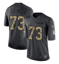 Youth Nike Dallas Cowboys #73 Joe Looney Limited Black 2016 Salute to Service NFL Jersey