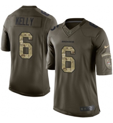 Men's Nike Denver Broncos #6 Chad Kelly Elite Green Salute to Service NFL Jersey