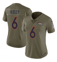 Women's Nike Denver Broncos #6 Chad Kelly Limited Olive 2017 Salute to Service NFL Jersey