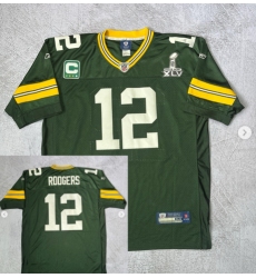 Men's Green Bay Packers #12 Aaron Rodgers Green Super Bowl XLV Throwback Jersey