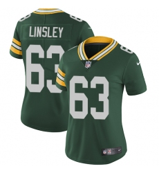 Women's Nike Green Bay Packers #63 Corey Linsley Green Team Color Vapor Untouchable Limited Player NFL Jersey