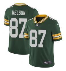 Youth Nike Green Bay Packers #87 Jordy Nelson Green Team Color Vapor Untouchable Limited Player NFL Jersey