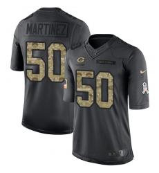 Men's Nike Green Bay Packers #50 Blake Martinez Limited Black 2016 Salute to Service NFL Jersey