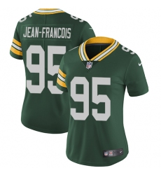 Women's Nike Green Bay Packers #95 Ricky Jean-Francois Green Team Color Vapor Untouchable Limited Player NFL Jersey