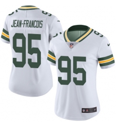 Women's Nike Green Bay Packers #95 Ricky Jean-Francois White Vapor Untouchable Limited Player NFL Jersey