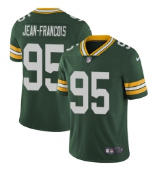 Youth Nike Green Bay Packers #95 Ricky Jean-Francois Elite Green Team Color NFL Jersey