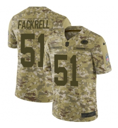 Youth Nike Green Bay Packers #51 Kyler Fackrell Limited Camo 2018 Salute to Service NFL Jersey