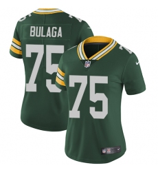 Women's Nike Green Bay Packers #75 Bryan Bulaga Green Team Color Vapor Untouchable Limited Player NFL Jersey