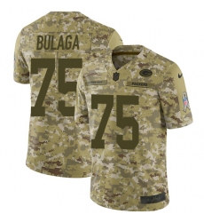 Youth Nike Green Bay Packers #75 Bryan Bulaga Limited Camo 2018 Salute to Service NFL Jersey