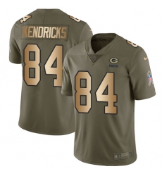 Men's Nike Green Bay Packers #84 Lance Kendricks Limited Olive/Gold 2017 Salute to Service NFL Jersey