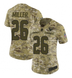 Women's Nike Houston Texans #26 Lamar Miller Limited Camo 2018 Salute to Service NFL Jersey