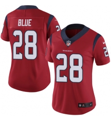 Women's Nike Houston Texans #28 Alfred Blue Limited Red Alternate Vapor Untouchable NFL Jersey