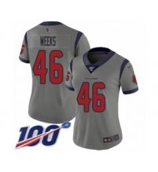 Women's Houston Texans #46 Jon Weeks Limited Gray Inverted Legend 100th Season Football Jersey