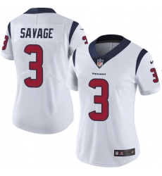 Women's Nike Houston Texans #3 Tom Savage Limited White Vapor Untouchable NFL Jersey
