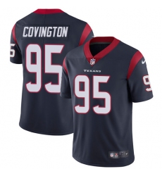 Youth Nike Houston Texans #95 Christian Covington Limited Navy Blue Team Color Vapor Untouchable NFL Jersey