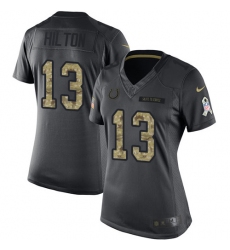 Women's Nike Indianapolis Colts #13 T.Y. Hilton Limited Black 2016 Salute to Service NFL Jersey