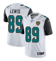 Men's Nike Jacksonville Jaguars #89 Marcedes Lewis White Vapor Untouchable Limited Player NFL Jersey