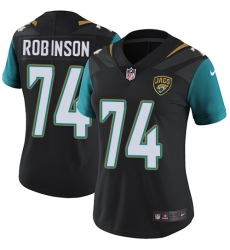 Women's Nike Jacksonville Jaguars #74 Cam Robinson Black Alternate Vapor Untouchable Limited Player NFL Jersey