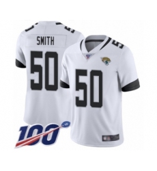 Men's Jacksonville Jaguars #50 Telvin Smith White Vapor Untouchable Limited Player 100th Season Football Jersey